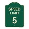 Signmission Speed Regulation Speed Limit 5 Mph Heavy-Gauge Aluminum Architectural Sign, 24" x 18", G-1824-22876 A-DES-G-1824-22876 - alternate 1